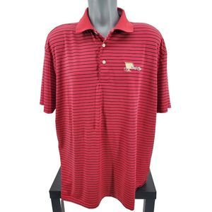President's Cup Red Striped Short Sleeve Golf Polo Shirt Men's XL Jack Nicklaus